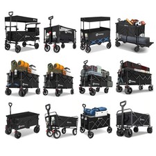 Bollerwagen Faltbar mit Dach Handwagen Klappbar Transportwagen mit Auswahl