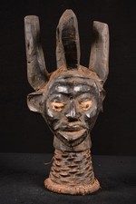 Eine authentische Ekoi Aufbau Kopf Statue Nigeria Afrika Afrika, Afrika 589