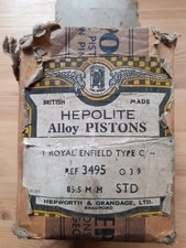 NOS Hepolite Kolben 3495 für Royal Enfield - 85,5mm - Oldtimer Motorrad Vorkrieg