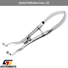 2x Kofferdam Zange Ivory