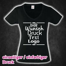 5 Stück Firmen Lady Girl Shirt schwarz mit Druck Firma Motiv bedruckt Logo Text