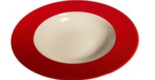 Suppenteller, tiefer Teller rot TCM, Tchibo Marienbad Ingres (23,5 cm)