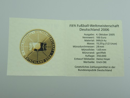100 euro goldmünze - goldmünze, 2005