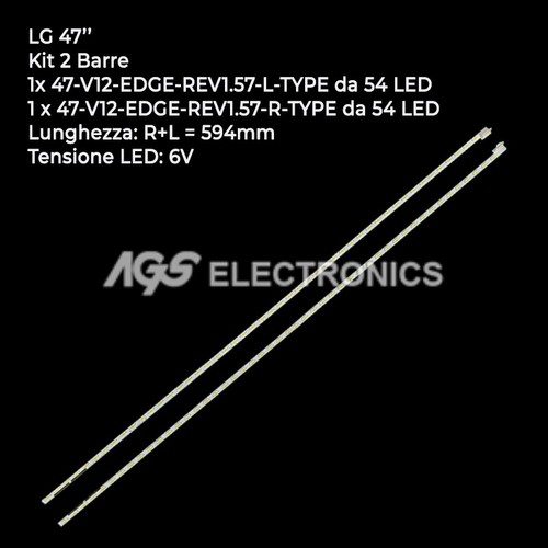 Kit barres bandes 54 - 54, led