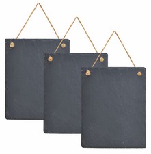 3er Set Schiefertafel 20x25cm XL Kreidetafel Schieferplatte Tafel Memotafel Deko