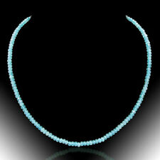 OPERHAUS zarte Aquamarin-Kette Halskette Collier Rondelle neu 047