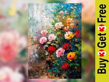 Bunter Rosengarten 5"x7 Druck