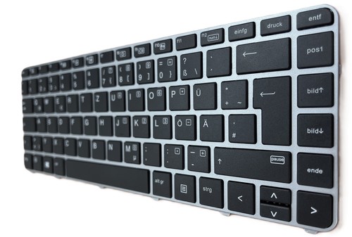 Tastatur schwarz mit - schwarz, silber
