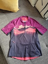 Damen Radtrikot Rockrider Gr. M schwarz bordeaux pink viele Details 1A-ZUSTAND