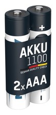 ANSMANN Micro AAA Akku 1,2V Typ 1100mAh - leistungsstark & aufladbar, 2 Stück