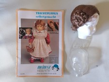 Tricot Puppen Material zum DIY einer Puppe ink. Echthaarperüke u. 700g Füllwatte