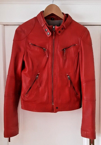 Damen lederjacke rot größe - damen,