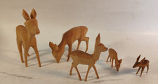 Lot geschnitzte Rehe Holz