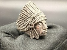 Silberring, 925er Silber, Indianhead, Indianerkopf, Bikerring