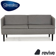 Stressless Spice Stoff Dreisitzer Grau Sofa Couch