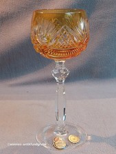 JOSKA Bodenmais Bleikristall Handgeschliffener Römer Gelb