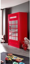 Vipack Kleiderschrank London (2-türig) - London Telefonzelle Optik, rot