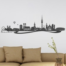  Skyline München als Wandtattoo Wandaufkleber Wanddeko Aufkleber von Wandkings