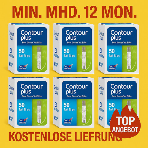 Contour plus teststreifen - plus, 6x