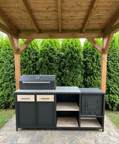 Outdoor küche grill - küche, ofen