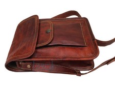 9 Zoll Herren Leder Umhängetasche Vintage Leder Messenger Bag Schultertasche ...