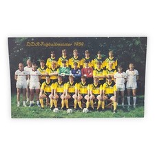 Dynamo Dresden DDR Fußballmeister 1989 Mannschaftskarte Pilz Trautmann Kirsten