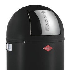 Wesco Abfallsammler Mülleimer Abfalleimer Müllsammler Pushboy 50 l matt schwarz