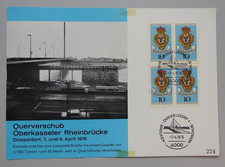 A339/ Sonderbeleg Düsseldorf, Querverschub Oberkasseler Rheinbrücke 1976