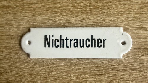 Emaille schild nichtraucher - schild,