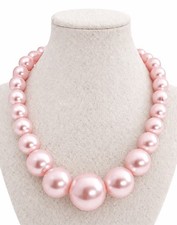 Damen halskette perlen rosa - damen,