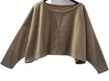 BORIS INDUSTRIES kastig weites Fleece Shirt Überwurf 46-48-50-52 Lagenlook camel