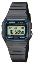Casio Uhr Digital F-91W-1YEG Collection Armbanduhr