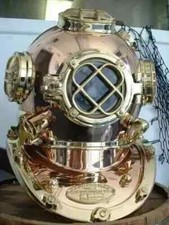 18" Taucherhelm US Navy Mark V Deep Sea Divers Antique Scuba SEA Divers Helmet