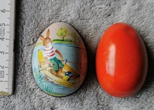 Osterhase im Boot rot, Blechei