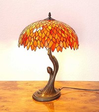 Tiffany Tischleuchte orange
