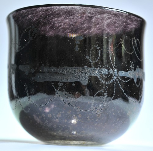 Glas vase signiert - glas,