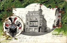 Präge Wappen Passepartout Ak Emden in Ostfriesland, Central-Hotel - 11211625