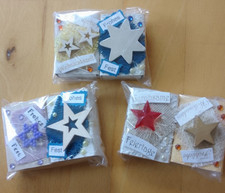 6 Geschenkschächtelchen, Weihnachten "Sterne", Streichholzschachtel Größe