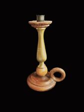 Leuchter Messing Holz