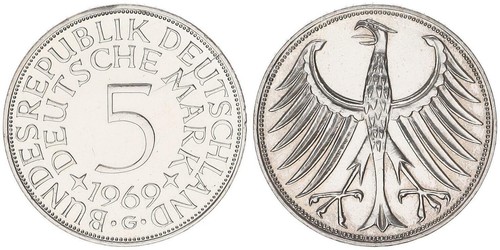 Silber kursmünze 1969 g - 5,