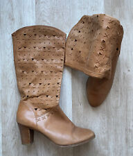 Echt Leder Stiefel braun mit