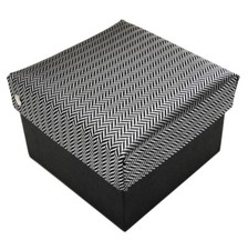 Krawattenbox in grau silber