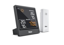 Funkgesteuerte Wetterstation mit Innen- & Außenthermometer, Hygrometer,