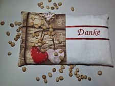 Kirschkernkissen Wärmekissen Körnerkissen Advent Geschenk mit Namen Herzen DANKE