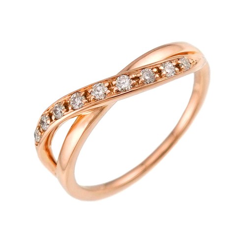 Diamant ring 18k - diamant, rotgold