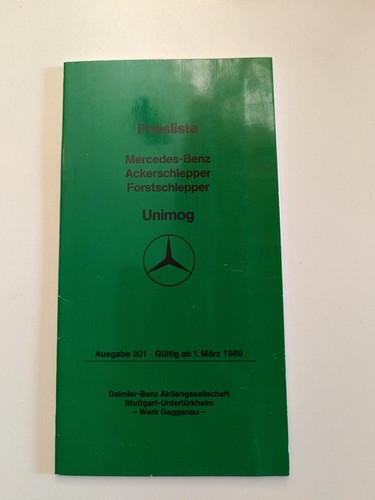 Original preisliste unimog - original,