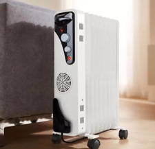 Elektrisch Rippen Ölradiator Heizgebläse Heizgerät Heizung Heizkörper 2400 WATT