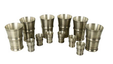 12 Stück SKS ZINN-BECHER SET Weinbecher Schnapsbecher Zinnbecher