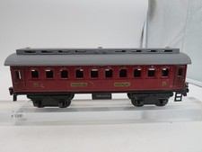 Merkur Personenwagen,4 achsig  Spur 0,rot braun ca. 1950-60