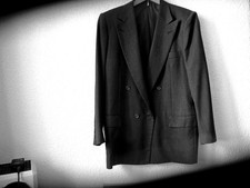 KITON HERRENANZUG Italien  Antrazit Wolle Gr 50 Getragen VINTAGE Gut